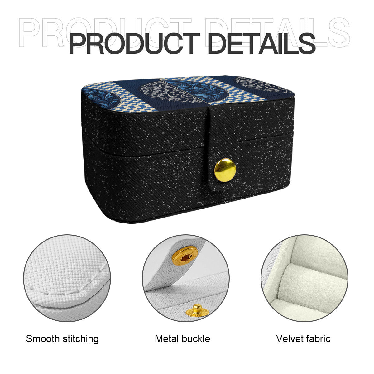 Denim Style Personalized Portable Jewelry Box