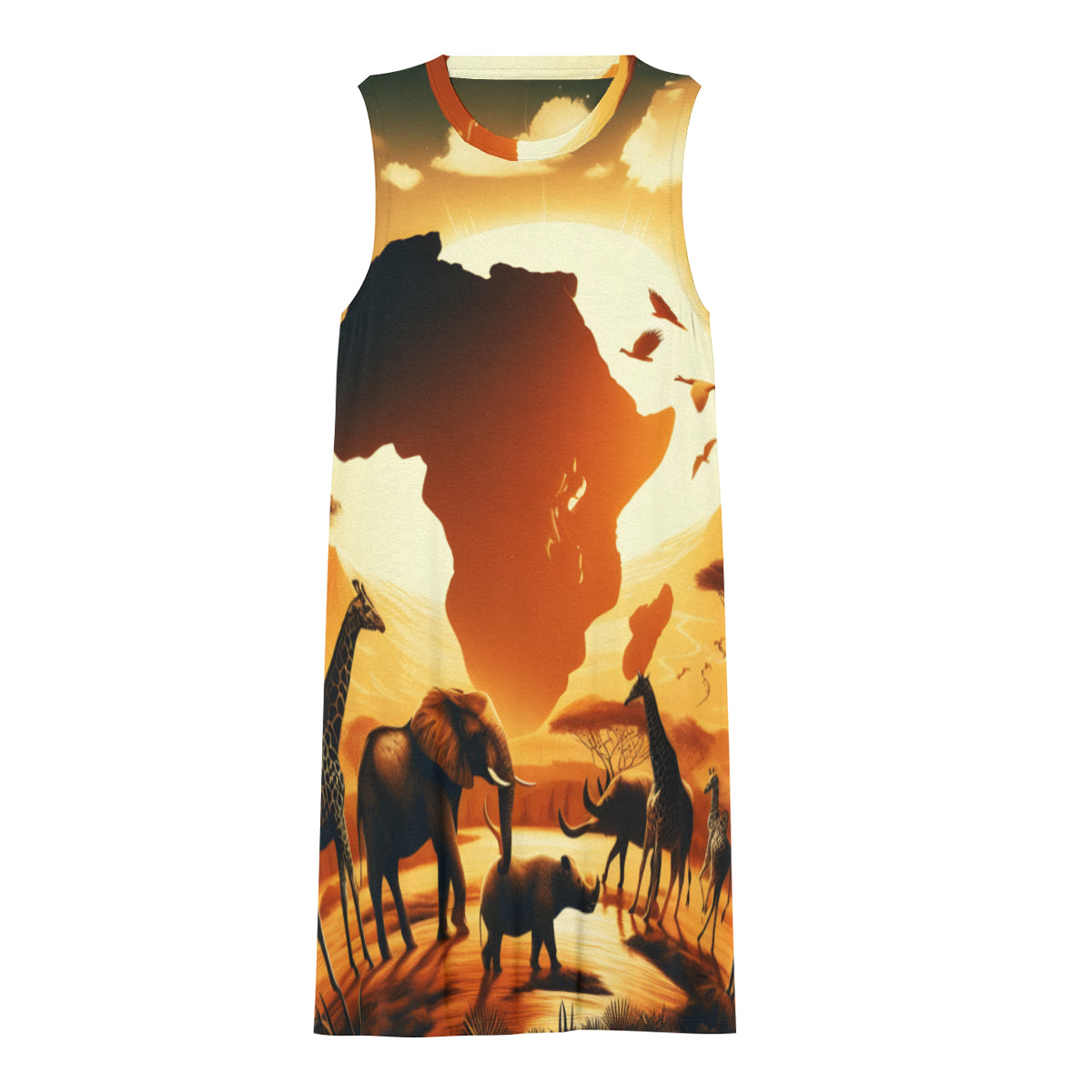 Africa Women's Casual Dress | Polyester