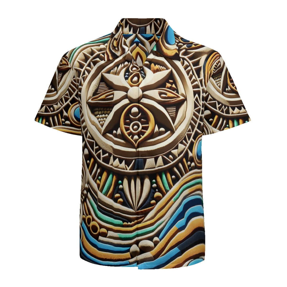 Abstract African Short Sleeves Men's Shirt