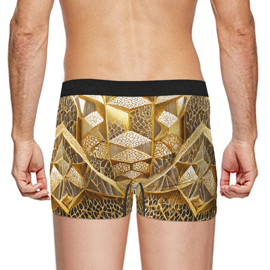Golden Architechtural Design  Men's Underwear (Multi-Faceted Design)