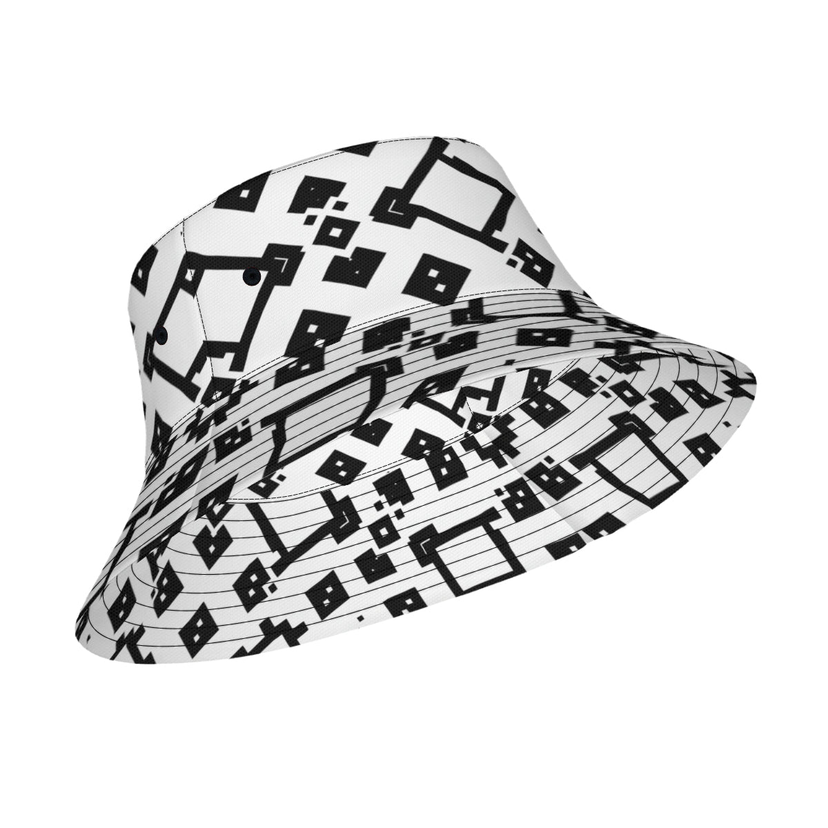 Black And White Double-Sided Unisex Polyester Bucket Hat