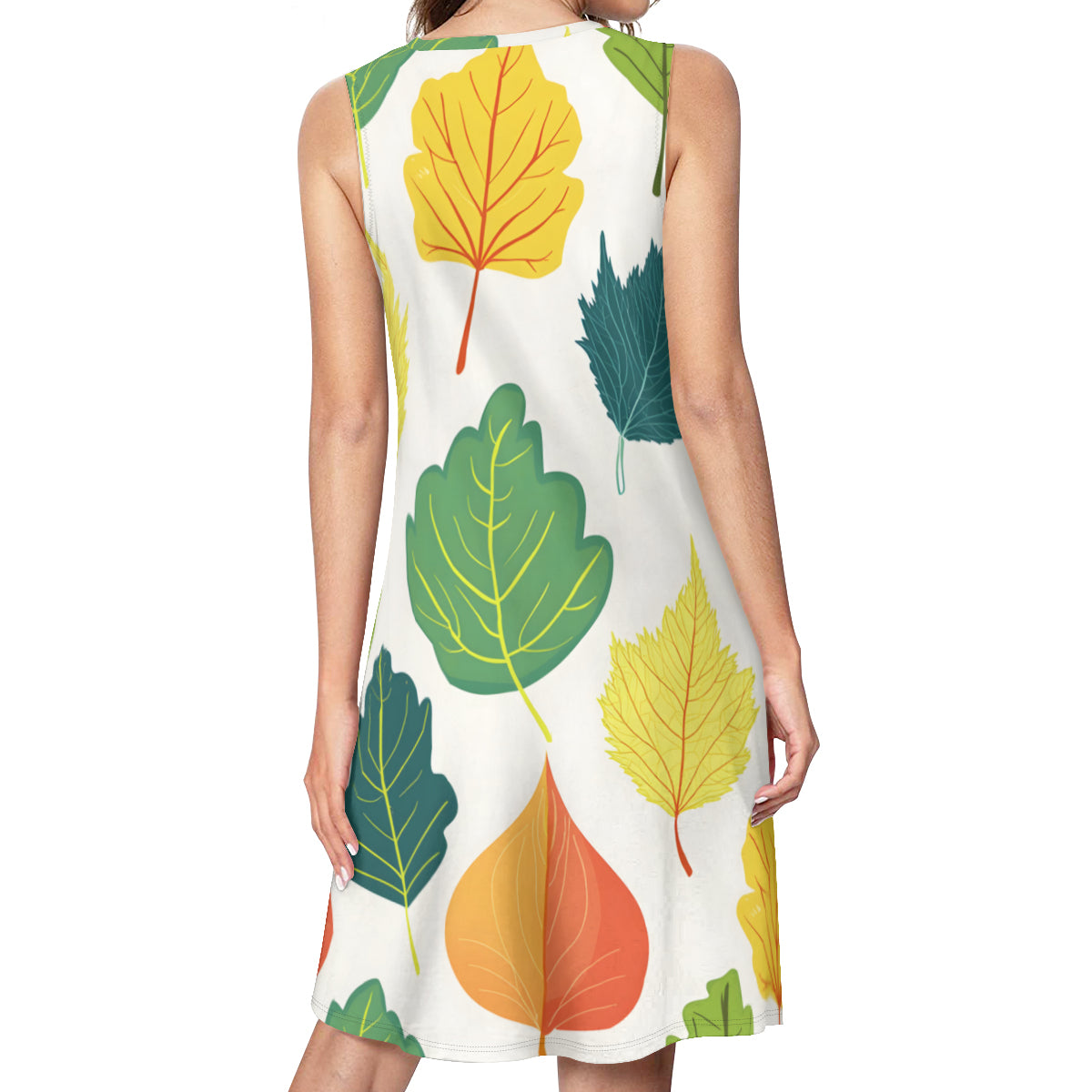 Autumn Floral Women's Casual Dress | Polyester