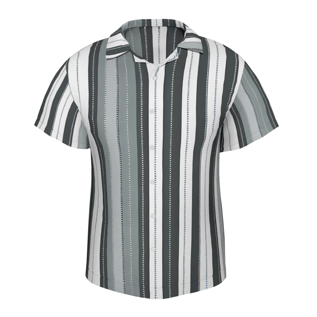 Abstract Stripes Short Sleeves Men's Shirt