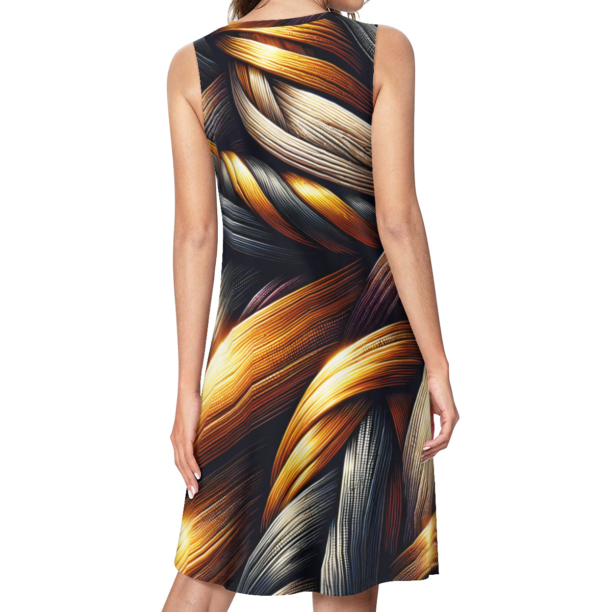 Abstract Women's Casual Dress | Polyester