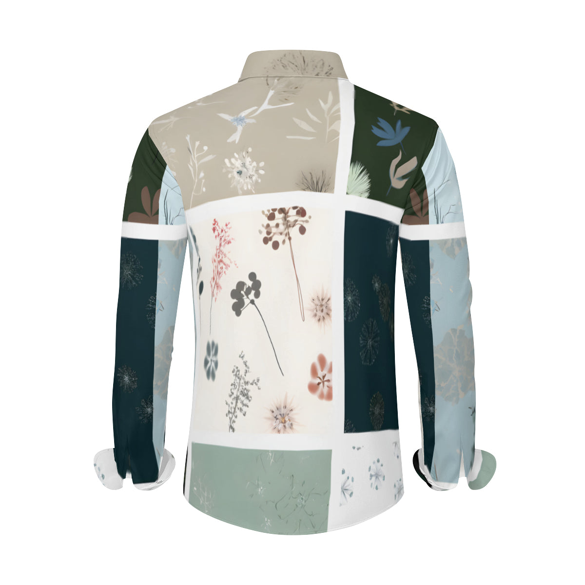 Minimalistic Geometric Long Sleeves Men's Shirt