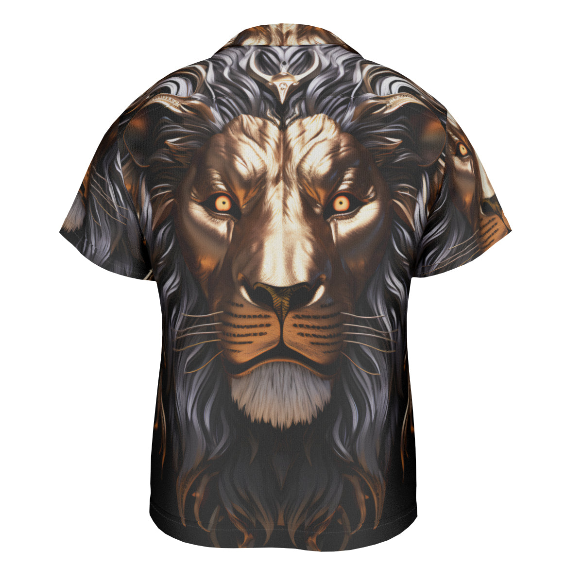 Metallic Lion Short Sleeves Men's Shirt