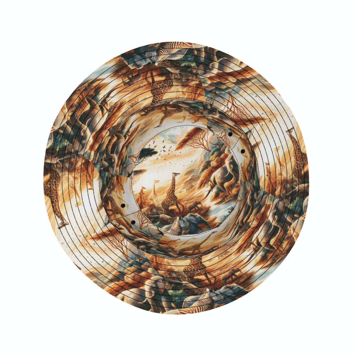 African Animals Double-Sided Unisex Polyester Bucket Hat