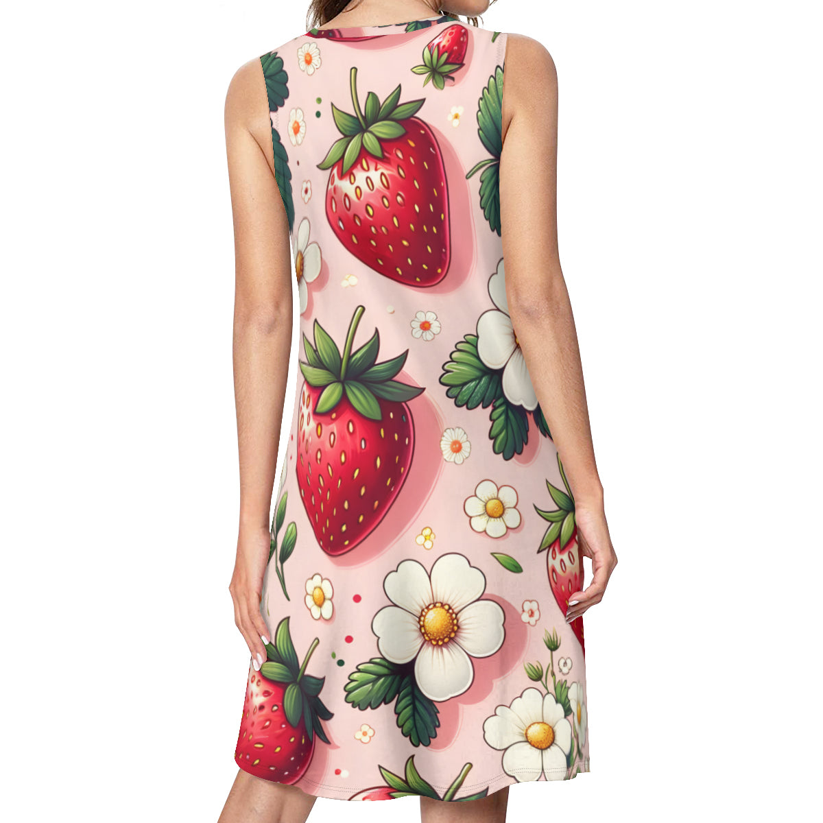 Strawberry Design Women Casual Dress