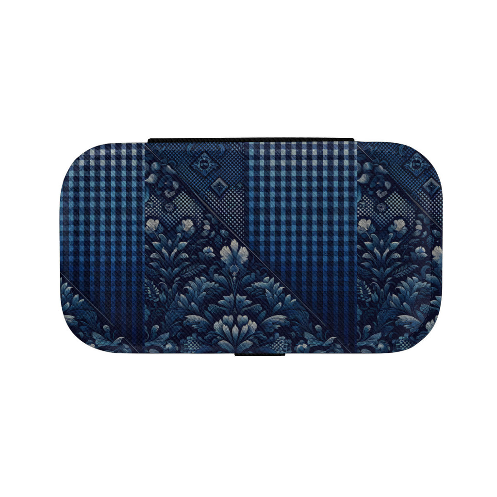 Denim Check Personalized Portable Jewelry Box