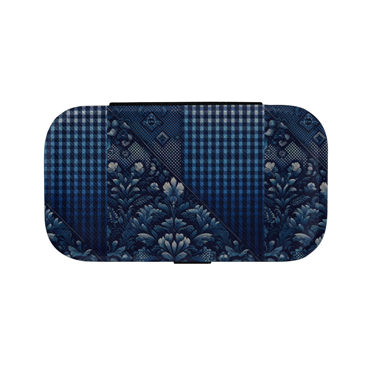 Denim Check Personalized Portable Jewelry Box
