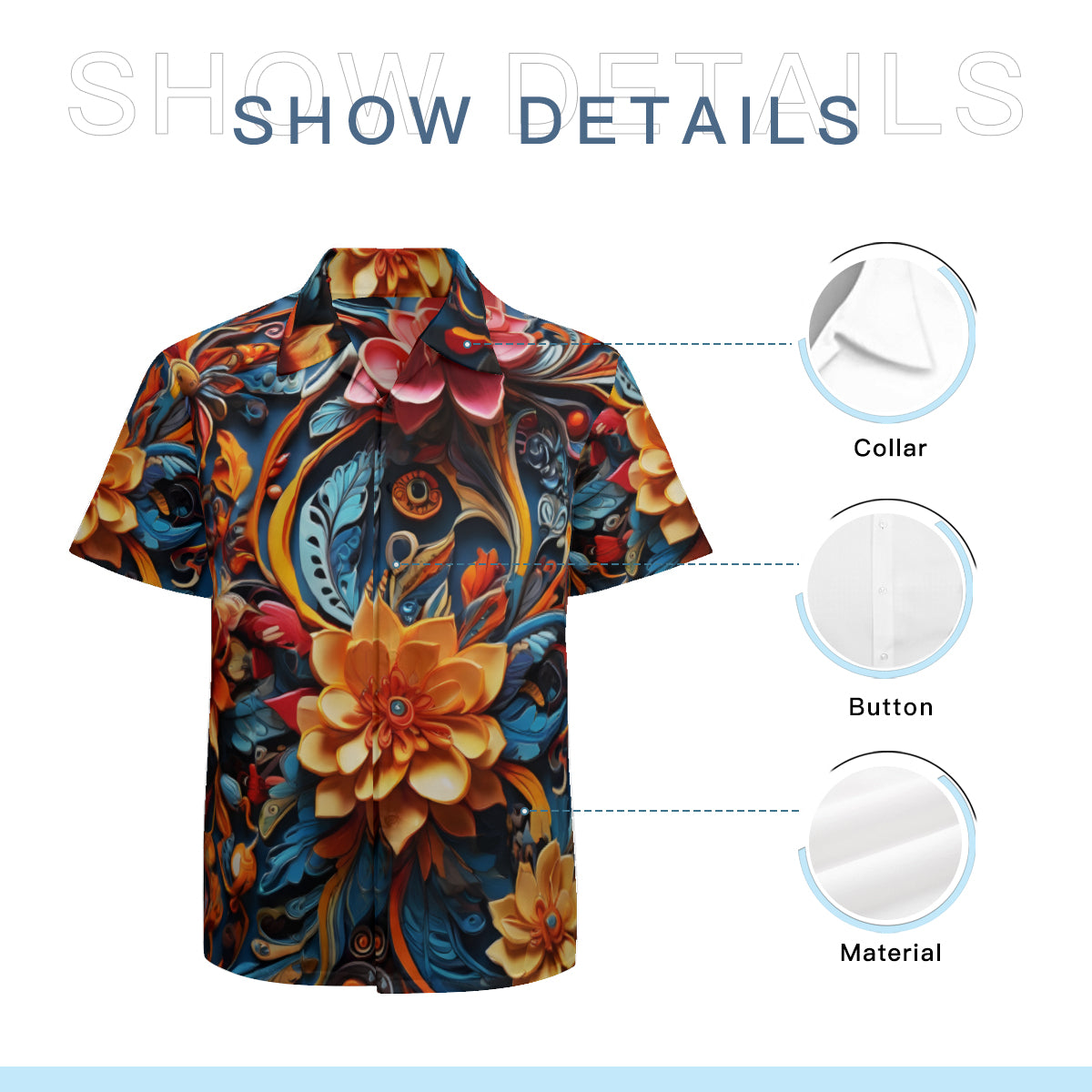 Floral Short Sleeves Men's Shirt