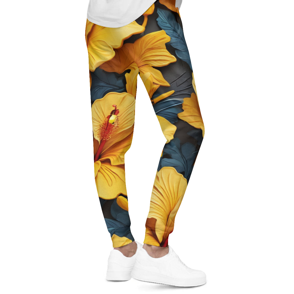 Hibiscus Men's Adult Hoodie Set (Double-Layer Hood) | Health Fabric