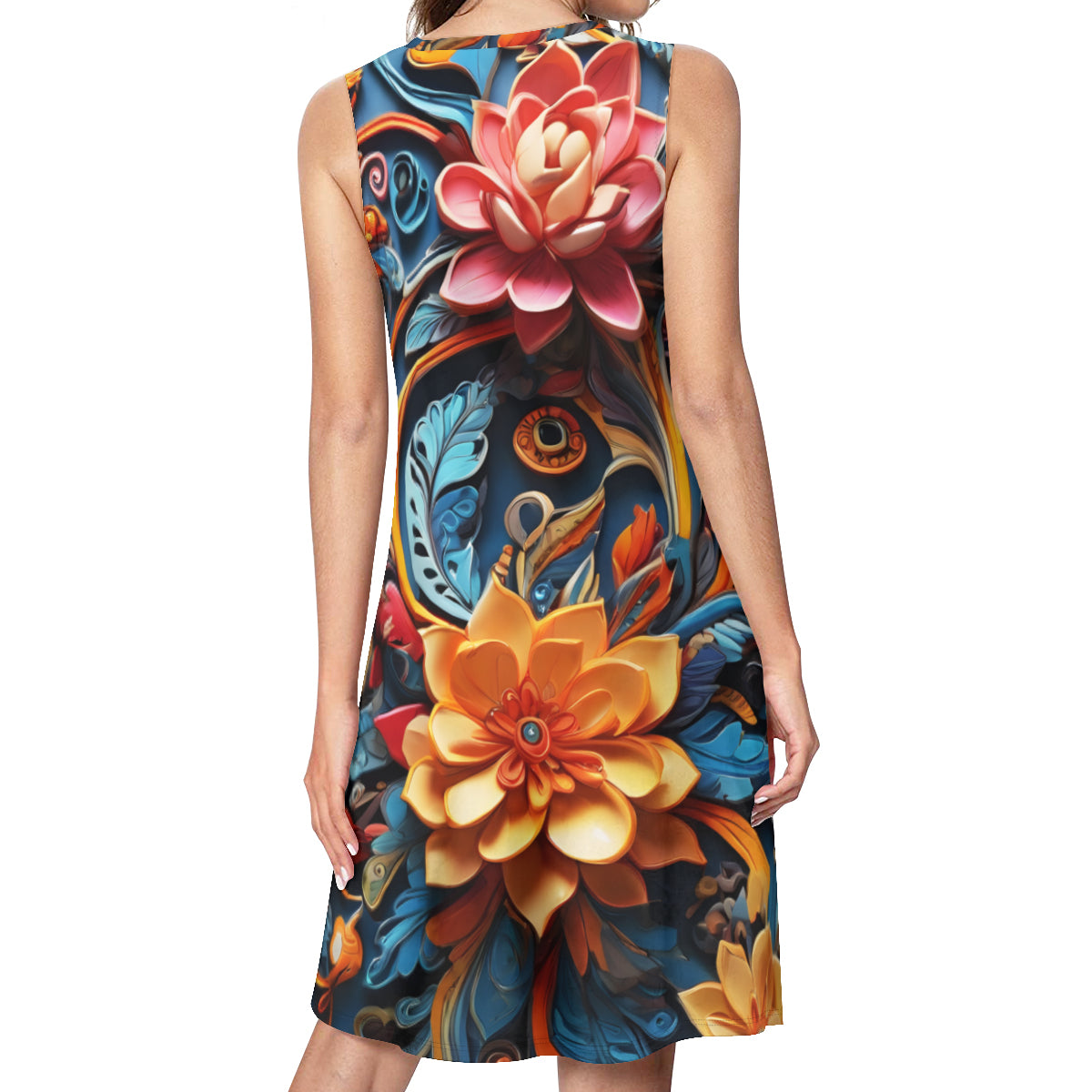 Floral Women's Casual Dress | Polyester