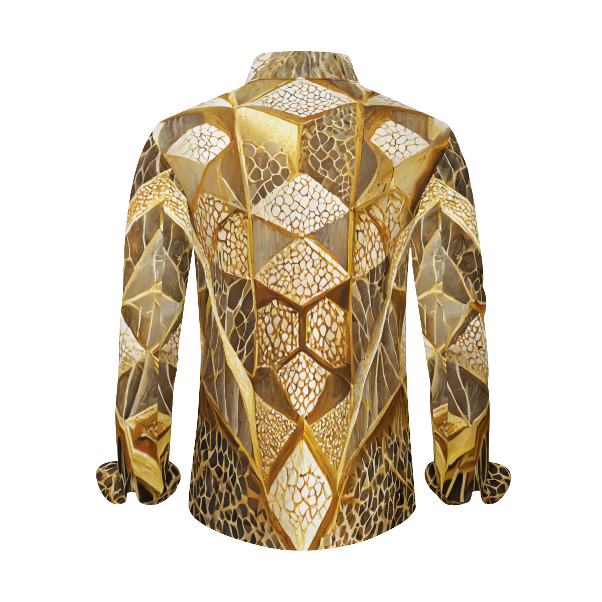 Architechtural Design Men's Classic Long-Sleeved Shirt | Polyester