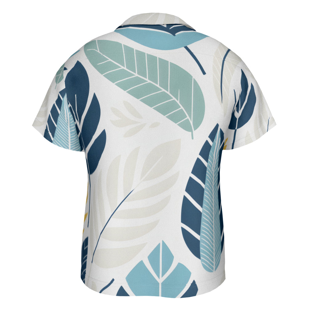 Tropical Leaf Short Sleeves Men's Shirt