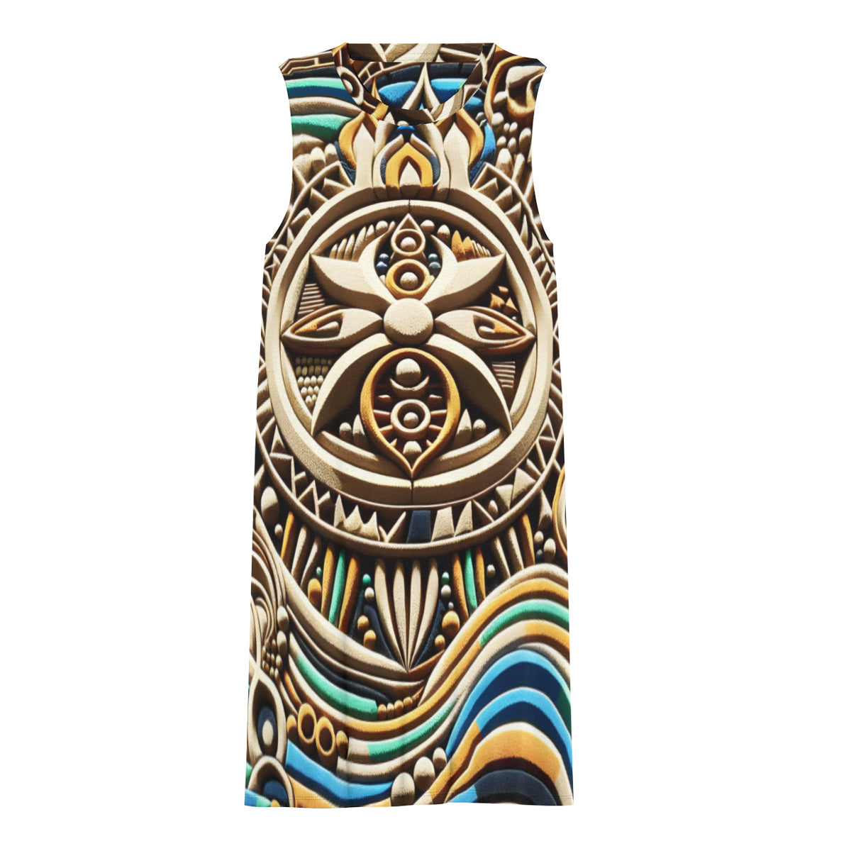 Abstract Women's Casual Dress | Polyester