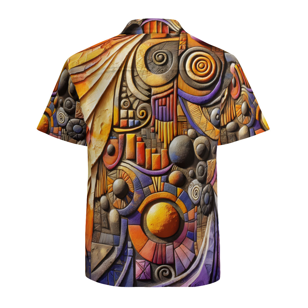 Textured Plasters Short Sleeves Men's Shirt