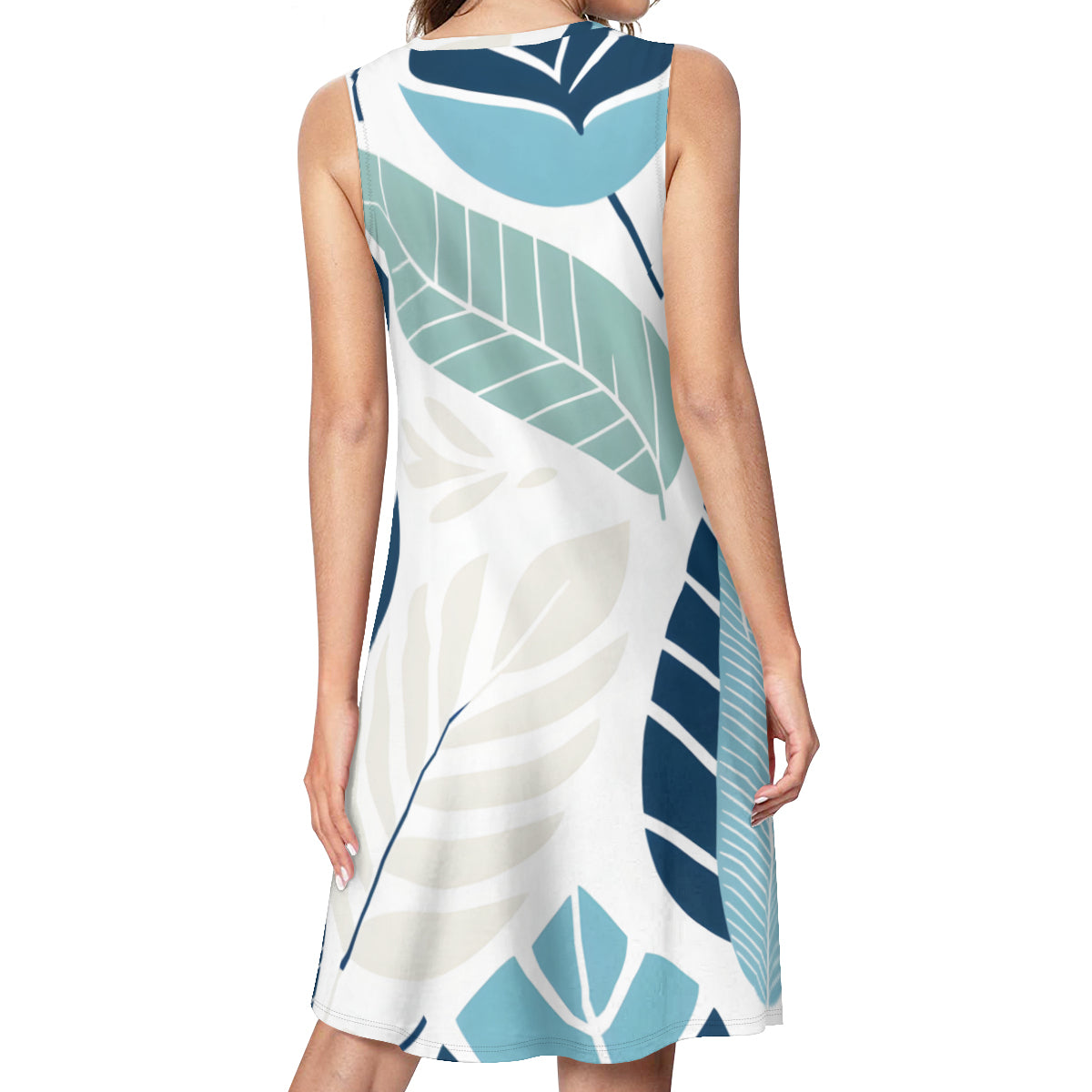 Minimalistic Floral Print Women's Casual Dress | Polyester