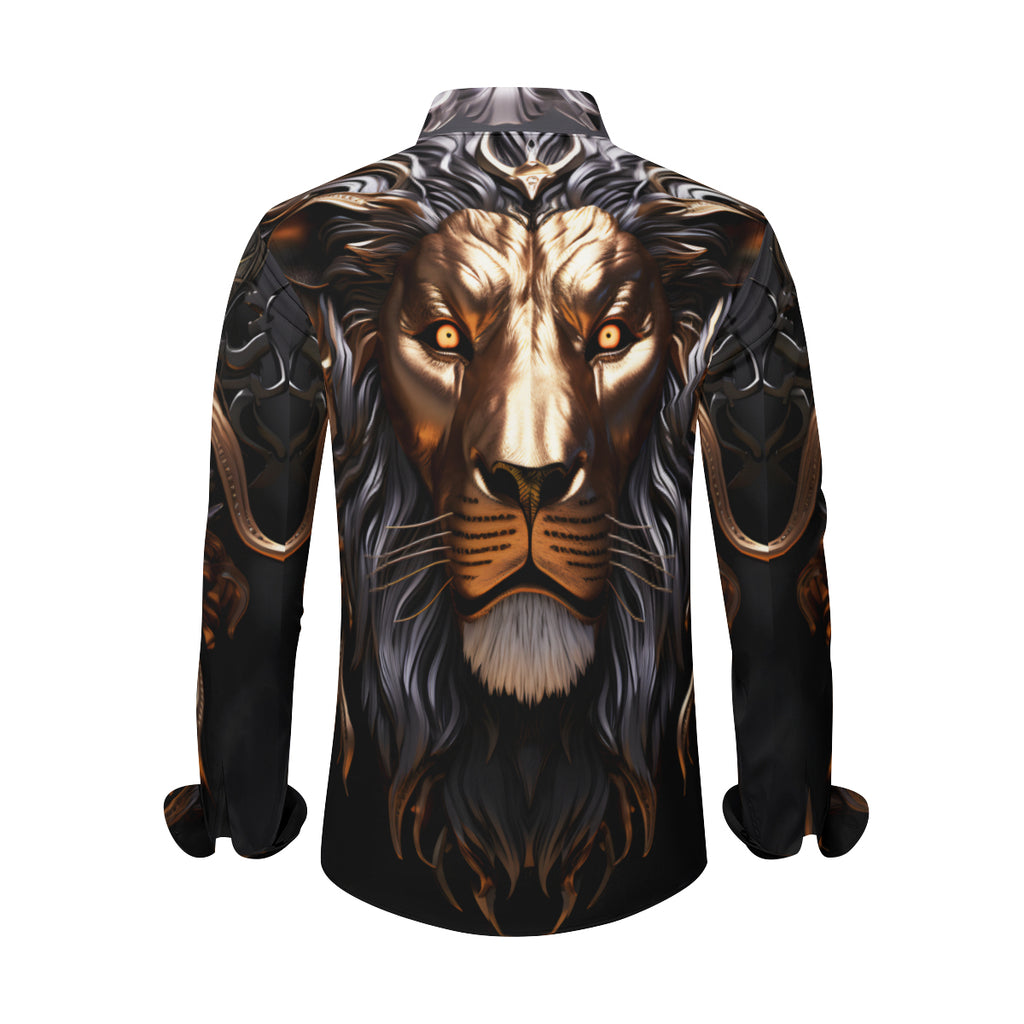 Metallic Lion Long Sleeves Men's Shirt