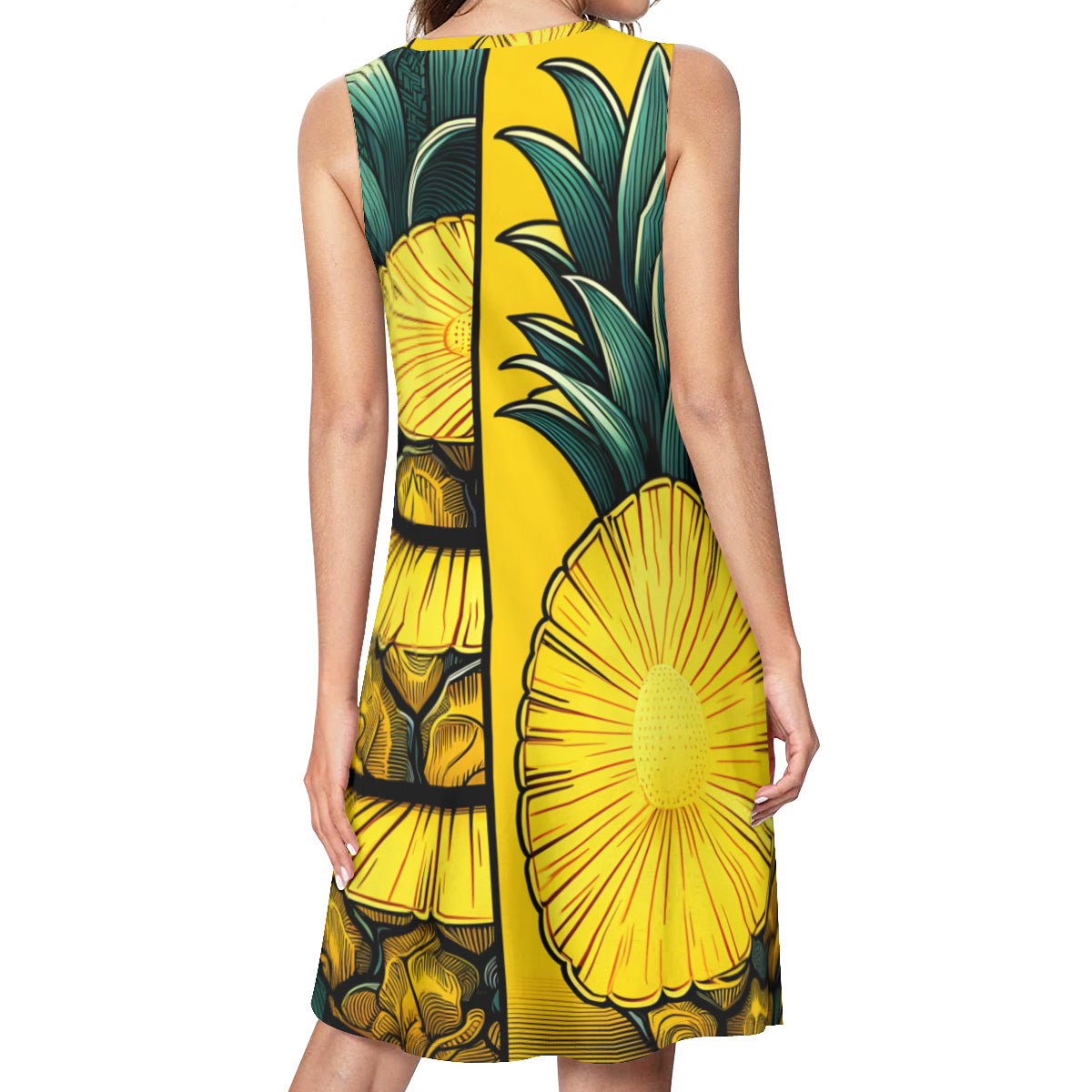 Pineapple Slices Women's Casual Dress | Polyester