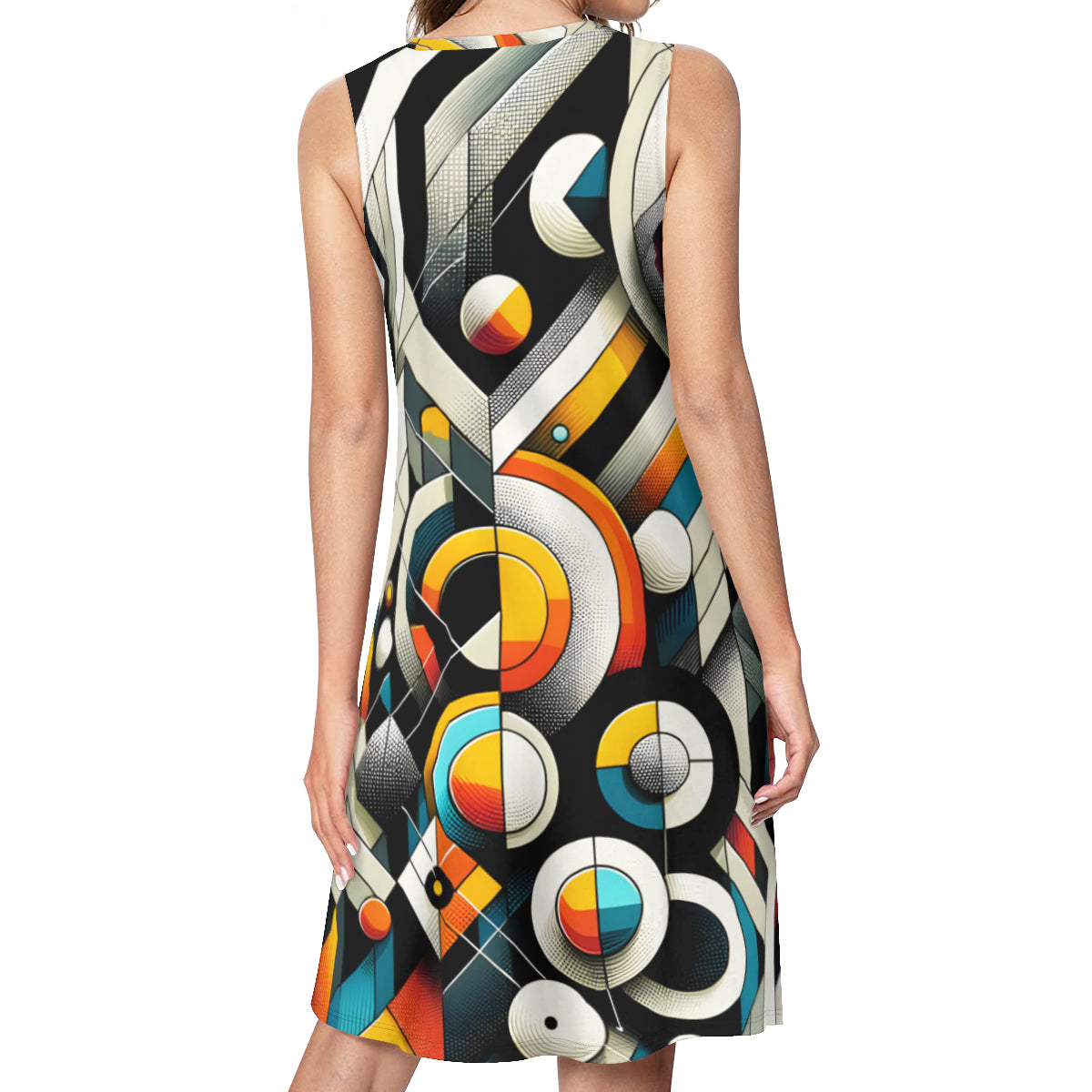 Geometric Women's Casual Dress | Polyester