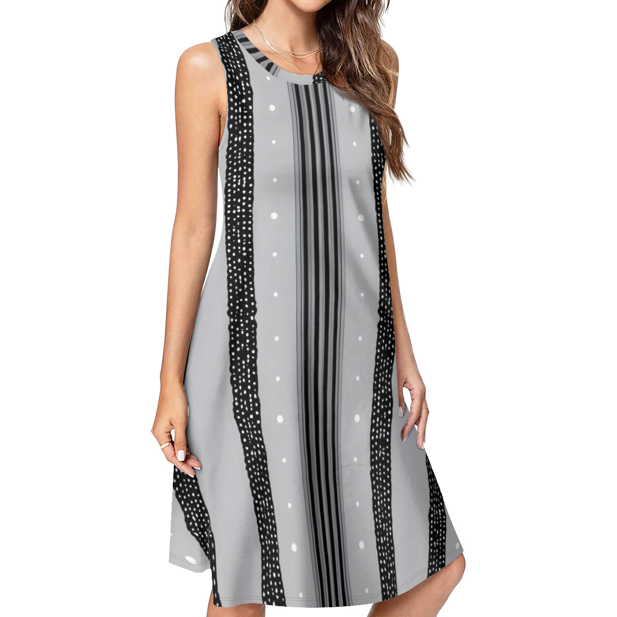 Stripes Women's Casual Dress | Polyester