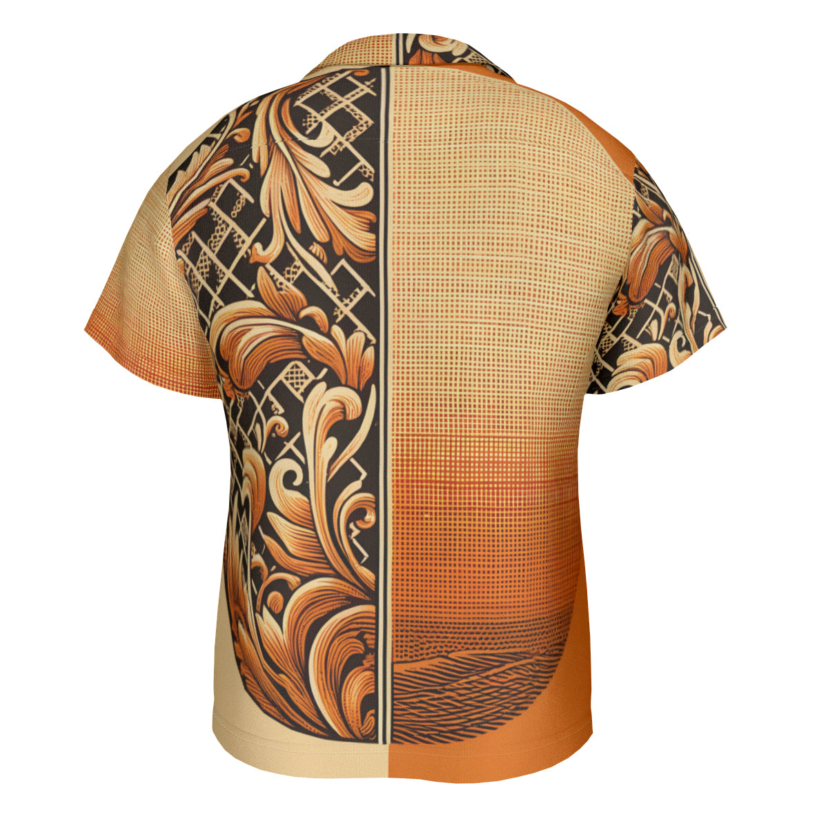 Orange Short Sleeves Men's Shirt