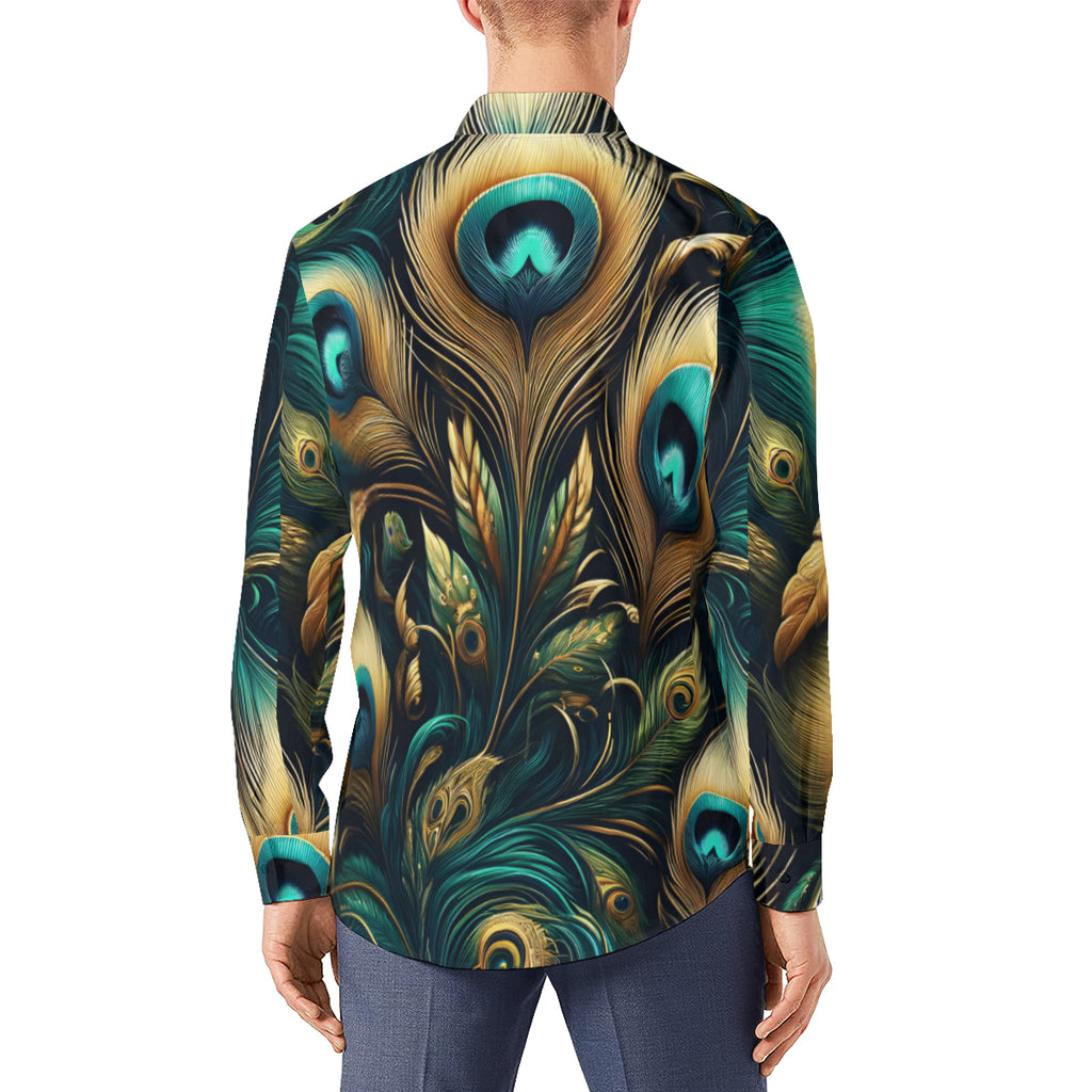 Peacock Long Sleeves Men's Shirt