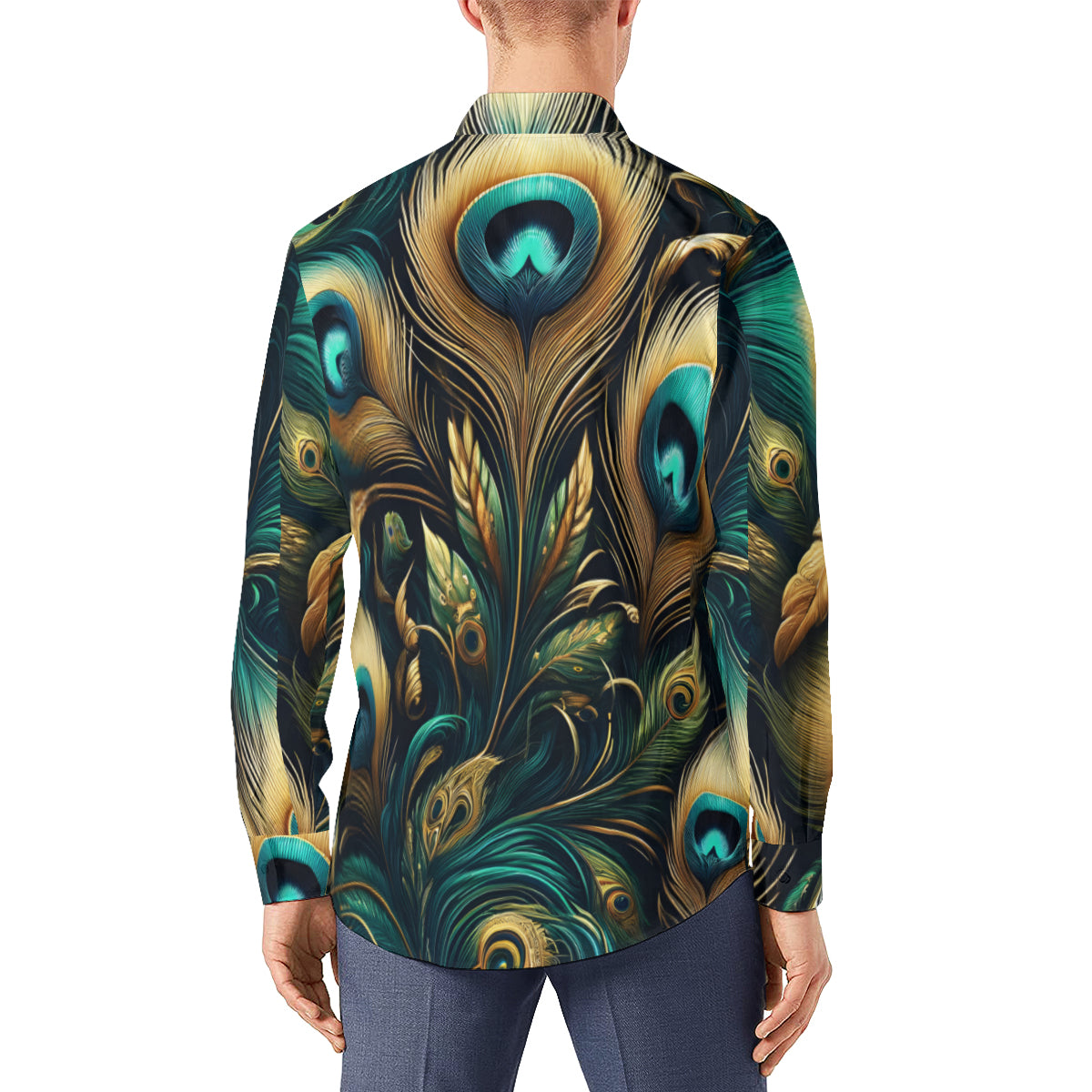 Peacock Long Sleeves Men's Shirt