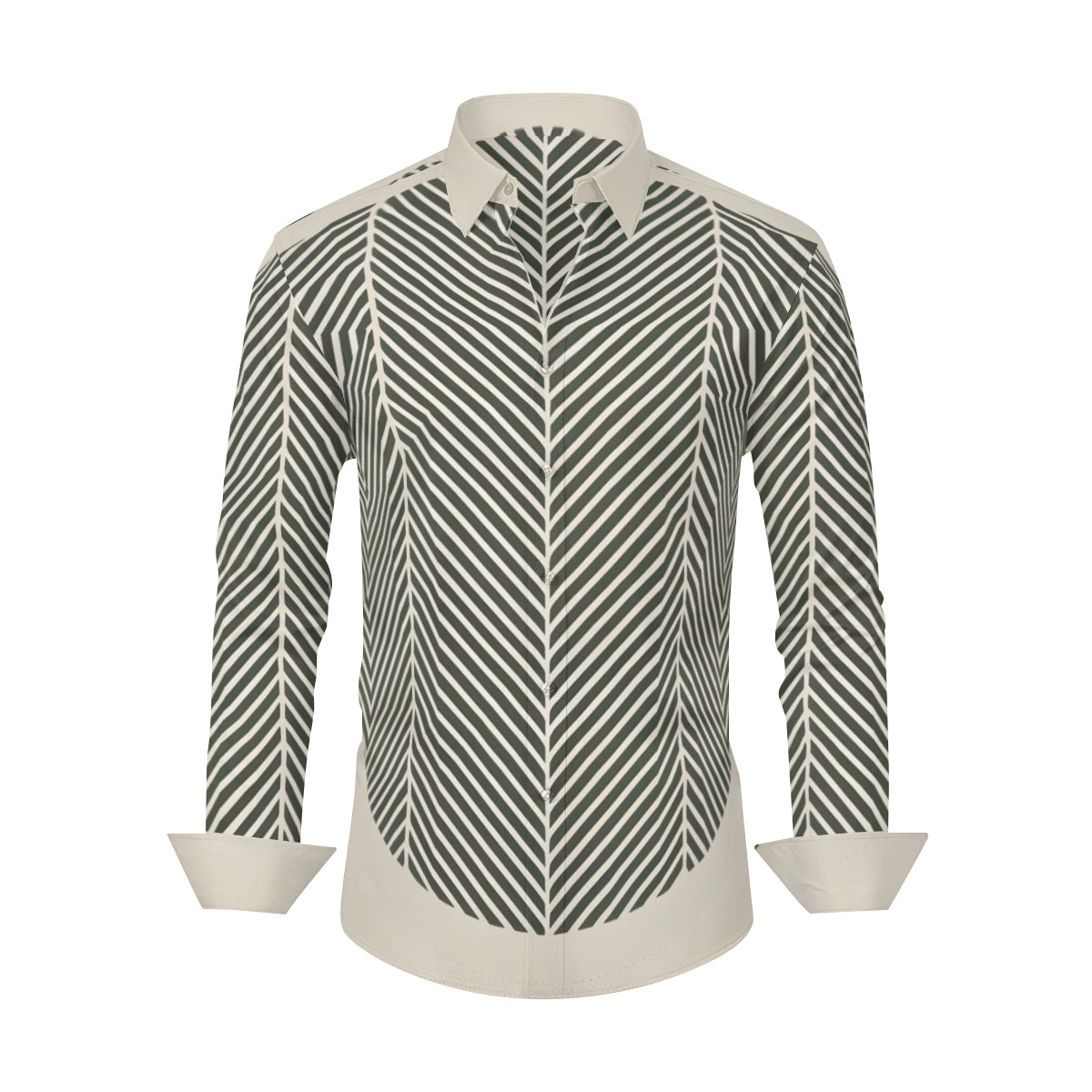 Minimalistic Geometric Long Sleeves Men's Shirt