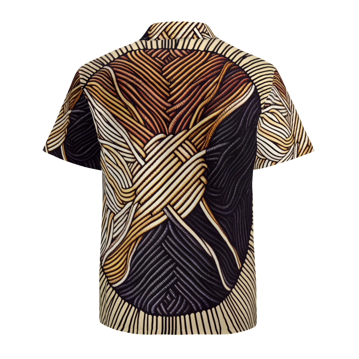 Interwoven Thread Design Short Sleeves Men's Shirt