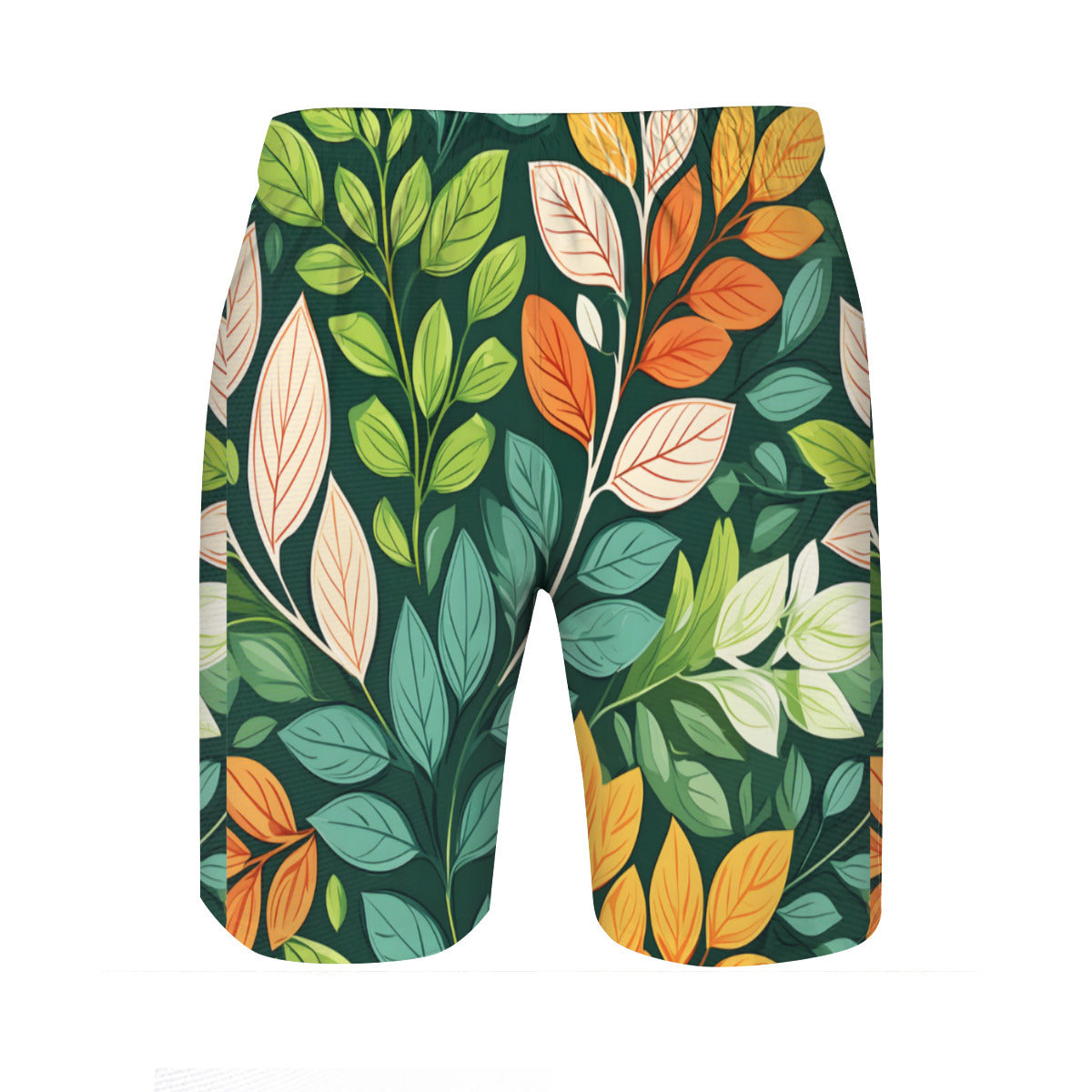 Plant Leaves Men's Beach Shorts (Not Mesh Lined) | Polyester