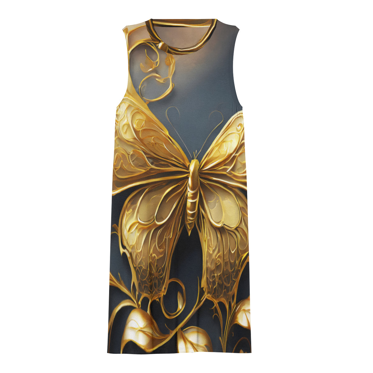 Golden Butterfly Women's Casual Dress | Polyester