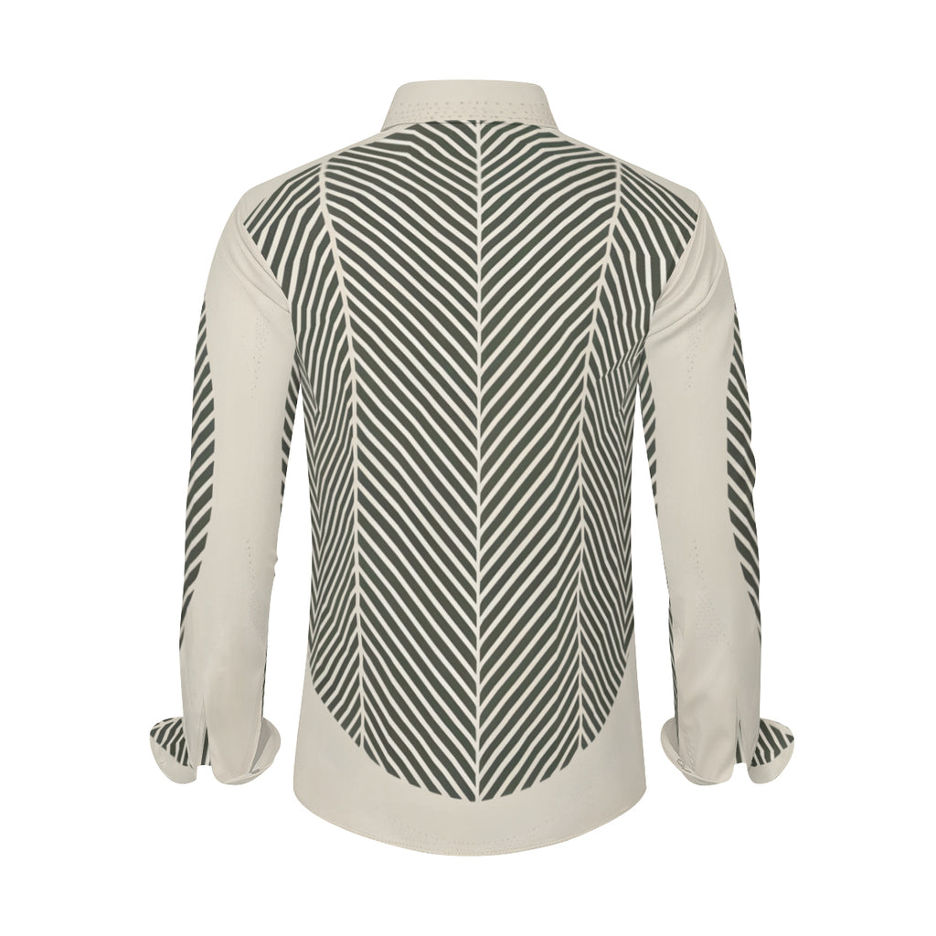 Minimalistic Geometric Long Sleeves Men's Shirt