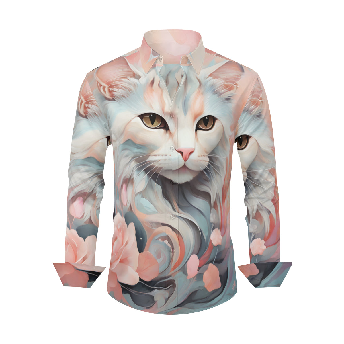 Cat Long Sleeves Men's Shirt