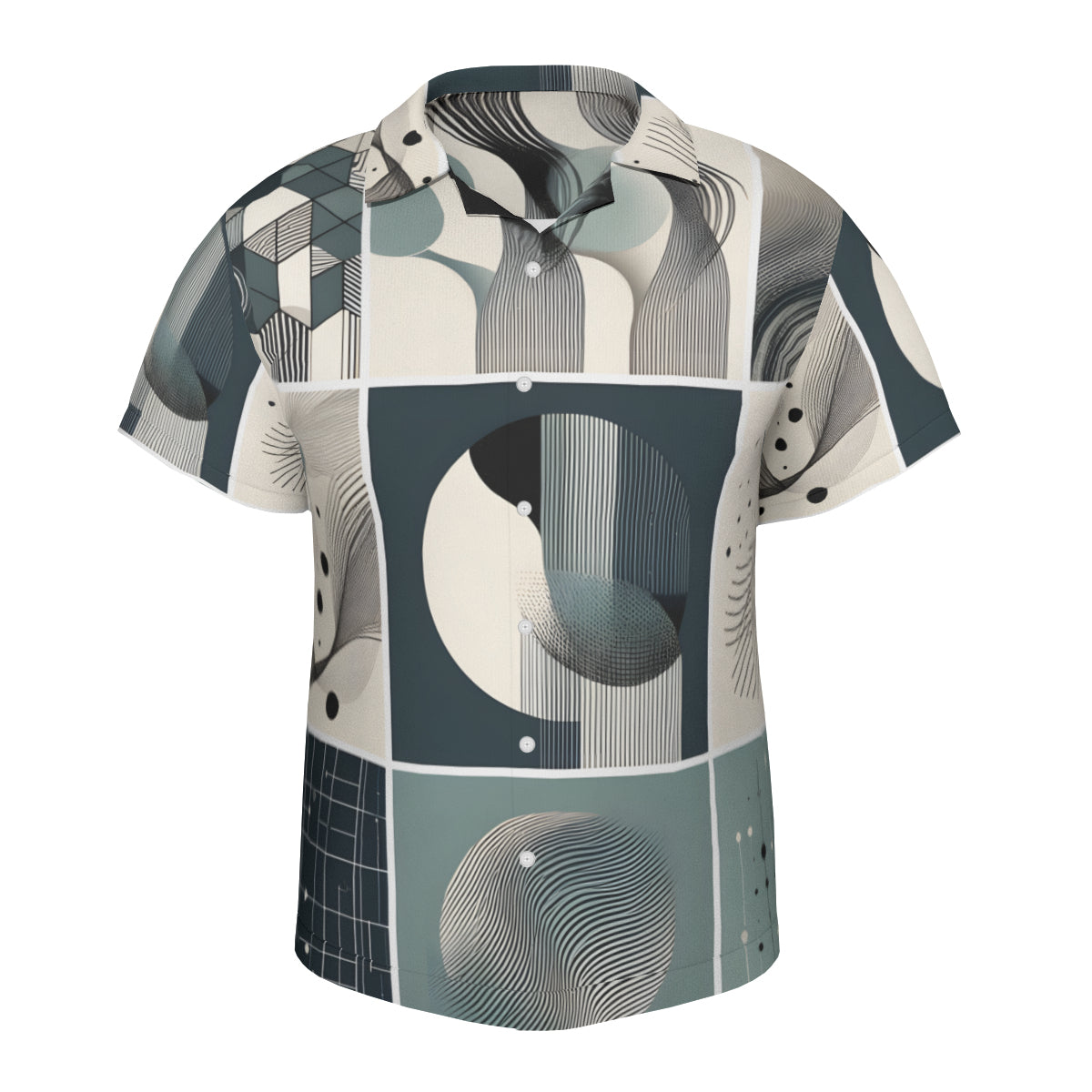 Abstract Shapes Short Sleeves Men's Shirt