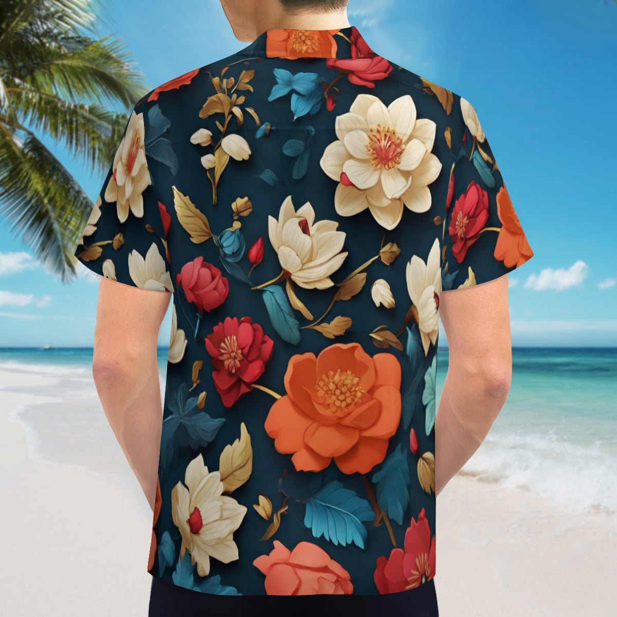 Floral Short Sleeves Men's Shirt
