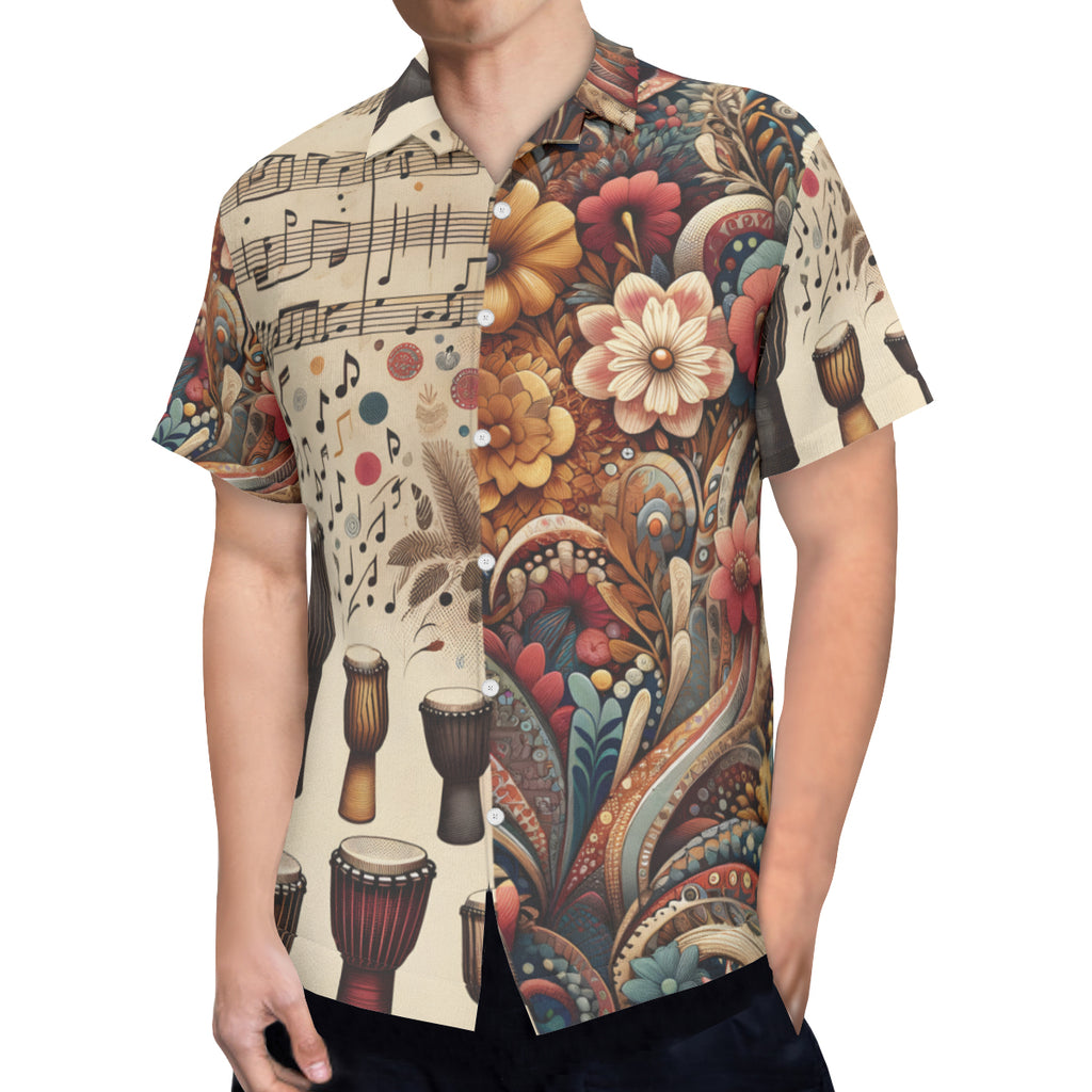 African Drums Short Sleeves Men's Shirt