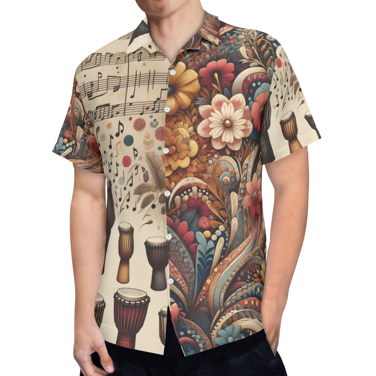 African Drums Short Sleeves Men's Shirt