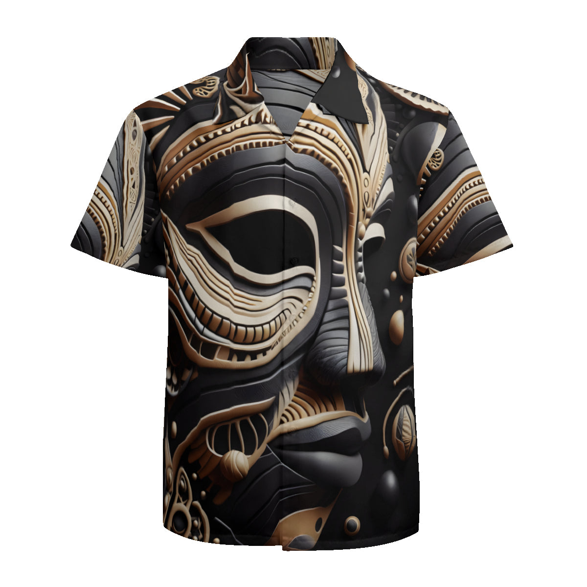 African Mask Art Short Sleeves Men's Shirt