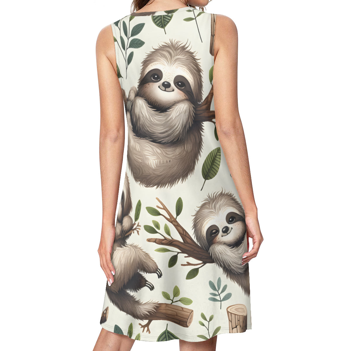 Sloth Women's Casual Dress | Polyester