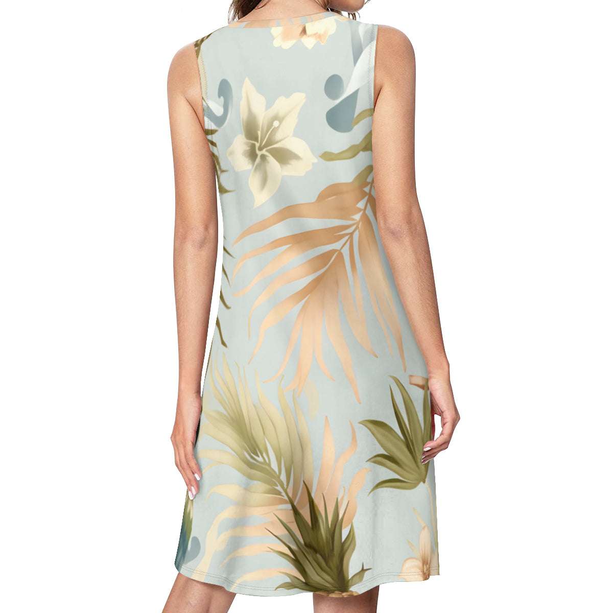 Minimalistic Floral Women's Casual Dress | Polyester