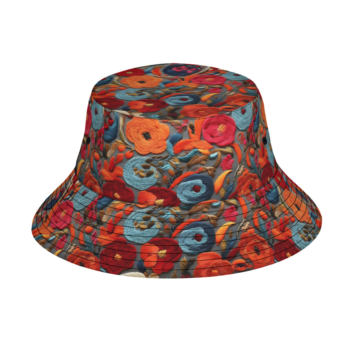 Abstract Thread Double-Sided Unisex Polyester Bucket Hat