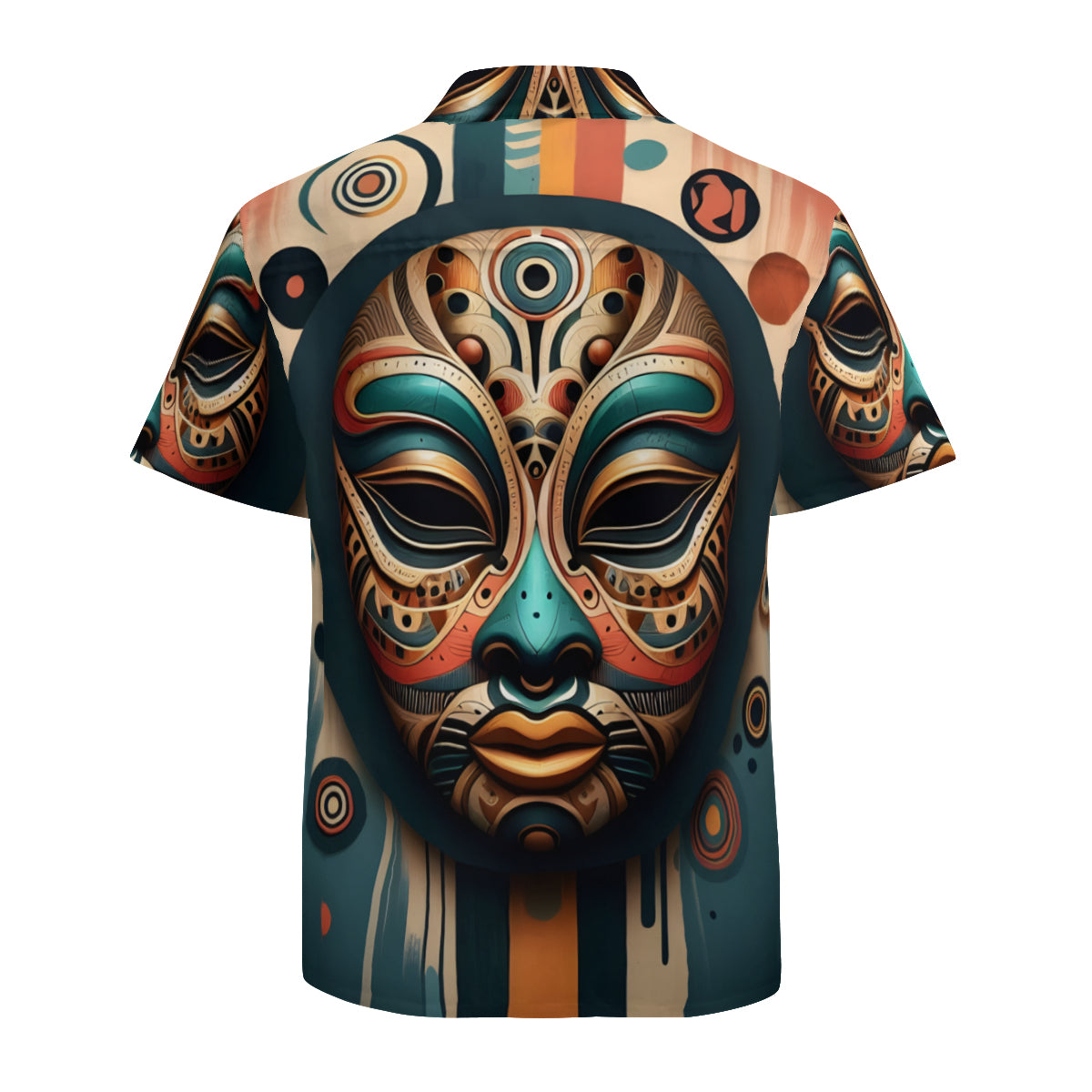 African Mask Short Sleeves Men's Shirt