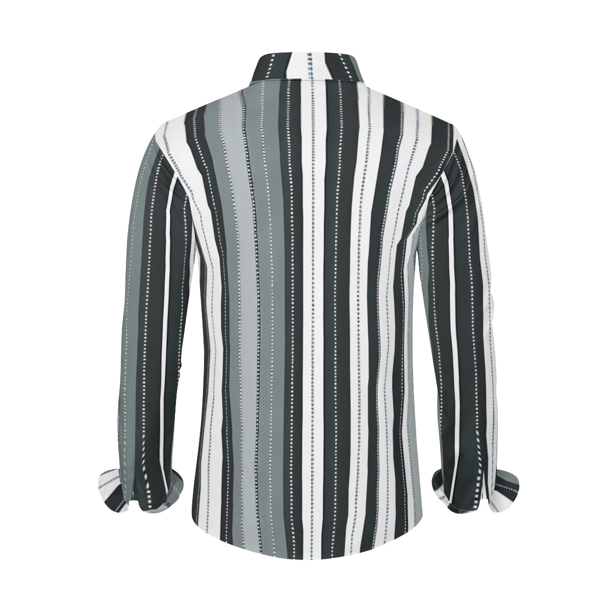 Abstract Stripes Long Sleeves Men's Shirt