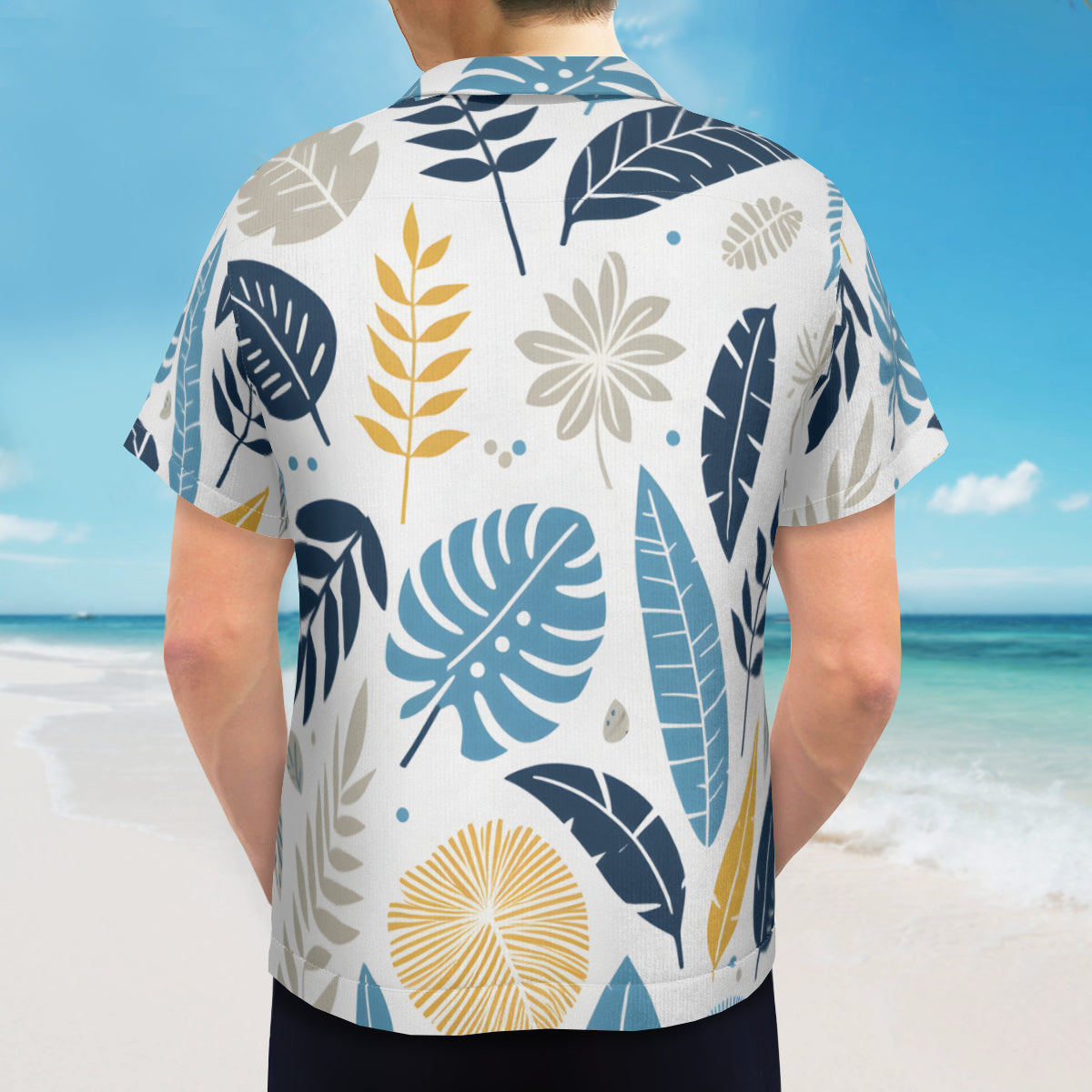 Tropical Leaf Short Sleeves Men's Shirt
