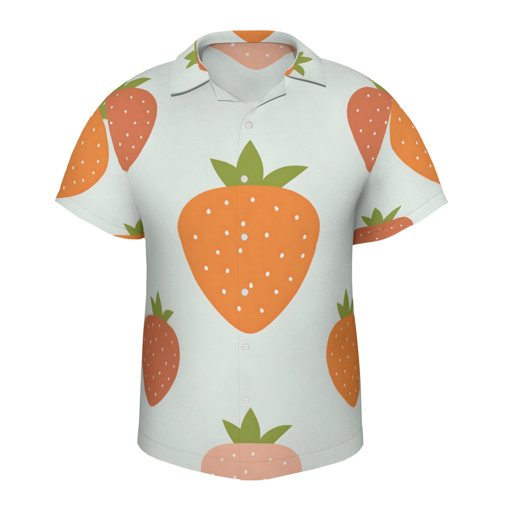 Strawberries Short Sleeves Men's Shirt