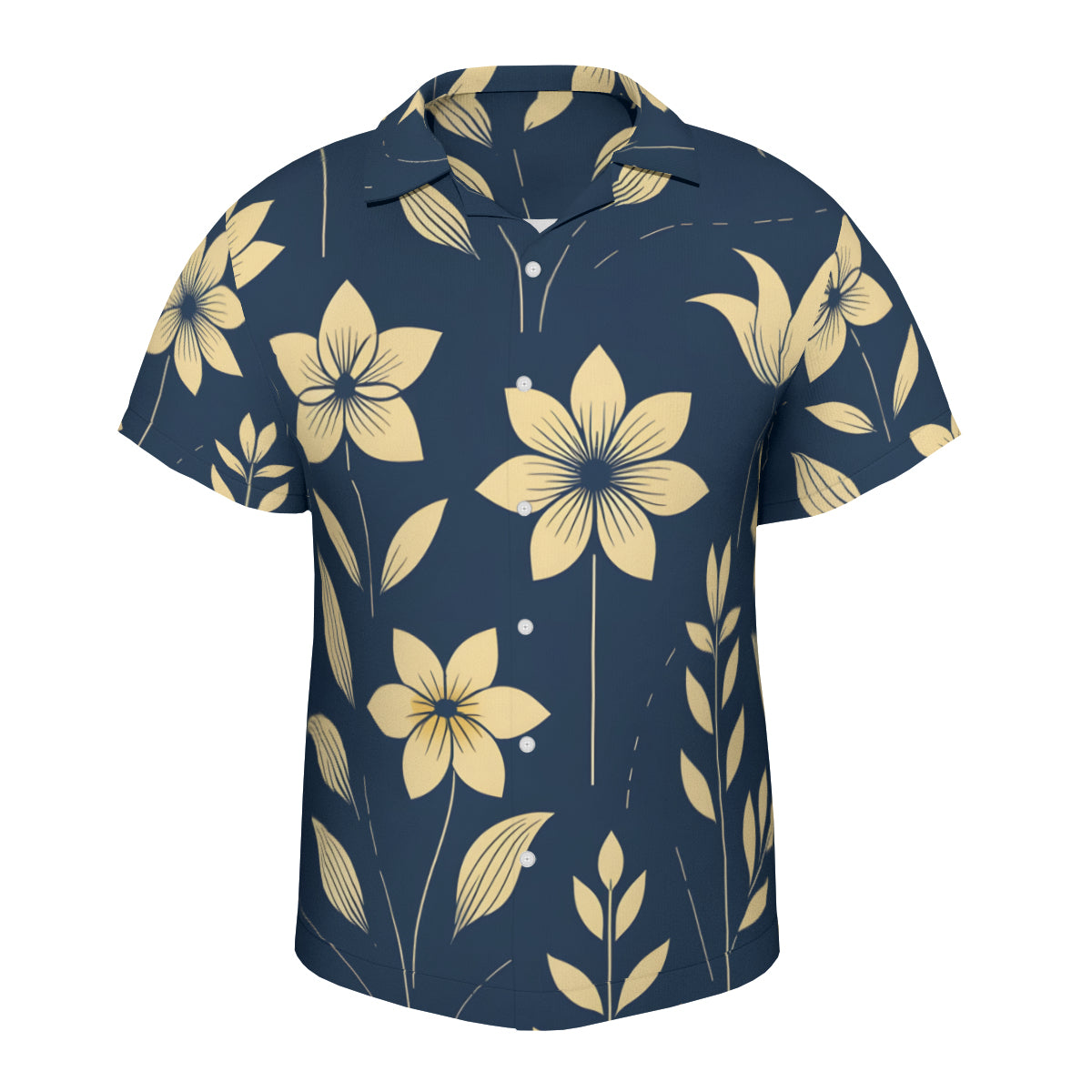 Tropical Floral Short Sleeves Men's Shirt