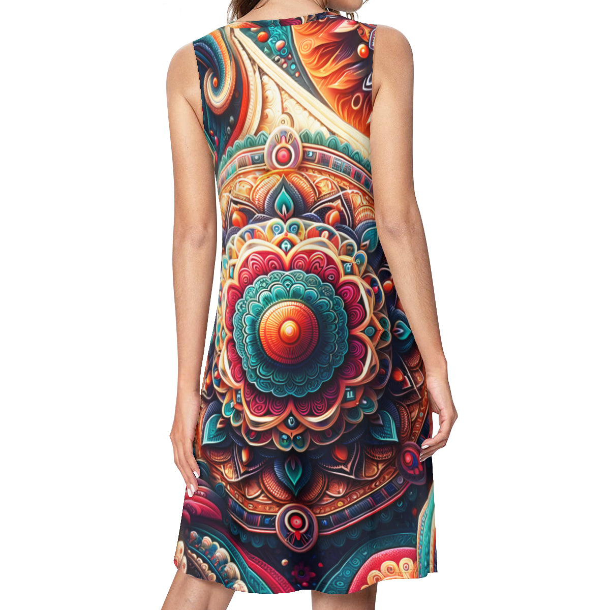 Abstract Women's Casual Dress | Polyester