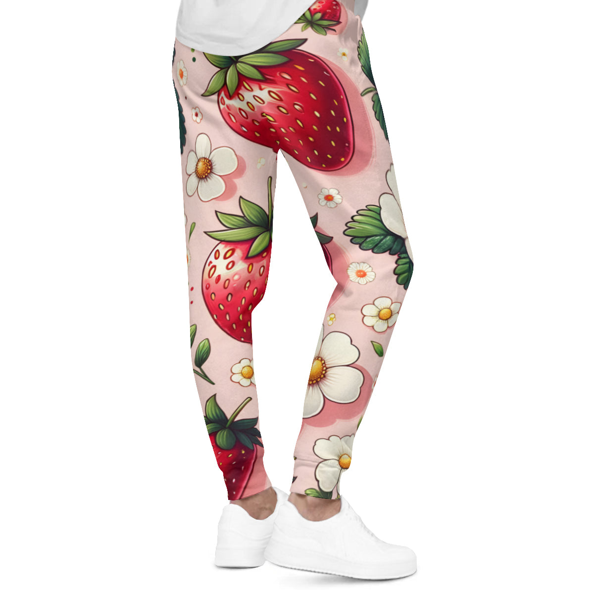 Strawberry Men's Adult Hoodie Set (Double-Layer Hood) | Health Fabric